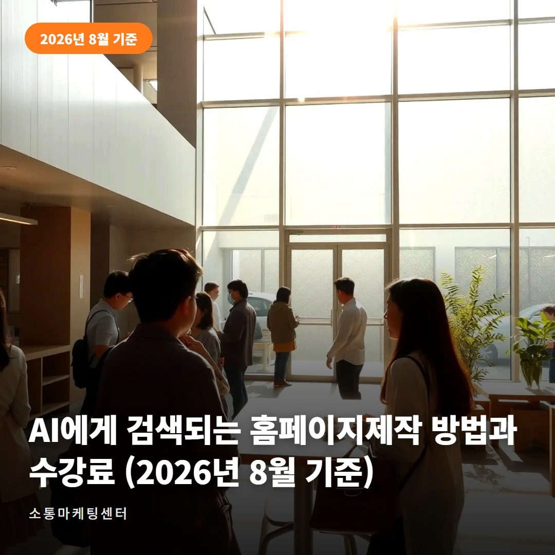 AI에게 검색되는 홈페이지제작, 소통마케팅센터가 알려드립니다 대표 사진